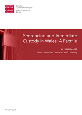 Sentencing and Immediate Custody in Wales: a Factfile