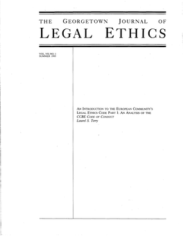 Legal Ethics