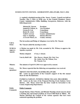 County Council Minutes