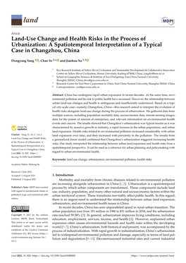 Land-Use Change and Health Risks in the Process of Urbanization: a Spatiotemporal Interpretation of a Typical Case in Changzhou, China