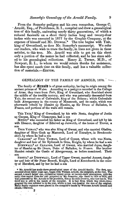 Jsomerby's Genealogy Ofthe Arnold Family. from the Somerby Pedigree