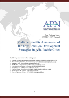 Multiple Benefits Assessment of the Low Emission Development Strategies in Asia-Pacific Cities