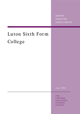 Luton Sixth Form College