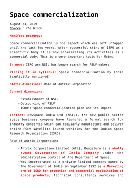 Space Commercialization