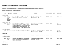 Weekly List of Planning Applications