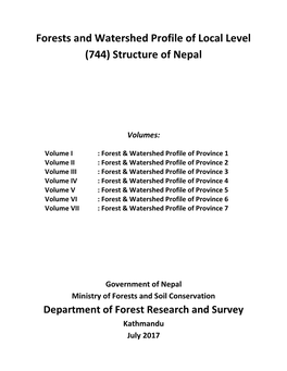 Forests and Watershed Profile of Local Level (744) Structure of Nepal