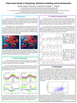 1. Introduction 2. UHI in Hong Kong 3. Trends in Extreme UHI 4. Conclusion
