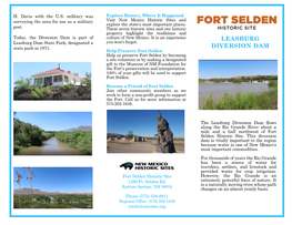 Leasburg Diversion Dam Flows Along the Rio Grande River About a Mile and a Half Northwest of Fort Selden Historic Site