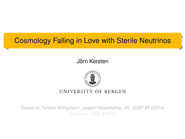 Cosmology Falling in Love with Sterile Neutrinos