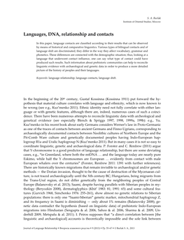 Languages, DNA, Relationship and Contacts