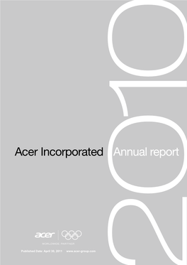 Annual Report Acer Incorporated
