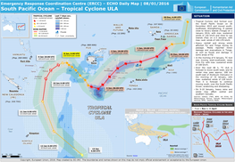 South Pacific Ocean – Tropical Cyclone ULA Ï