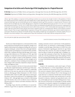 Comparison of an Active and a Passive Age-0 Fish Sampling Gear in a Tropical Reservoir