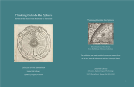 Thinking Outside the Sphere Views of the Stars from Aristotle to Herschel Thinking Outside the Sphere