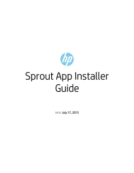 Sprout App Installer Guide