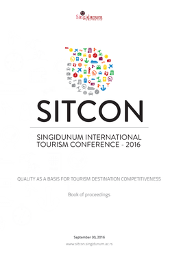 QUALITY AS a BASIS for TOURISM DESTINATION COMPETITIVENESS Book of Proceedings