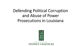 Louisiana Political Corruption-2018