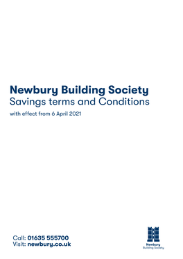 Savings Terms and Conditions with Effect from 6 April 2021
