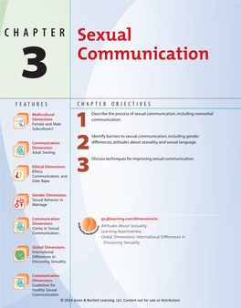 Sexual Communication, Including Nonverbal ­Dimensions Communication