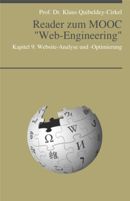 Web-Engineering" Kapitel 9: Website-Analyse Und -Optimierung