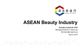 ASEAN Beauty Industry