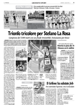 Trionfo Tricolore Per Stefano La Rosa Simona La Man- Campione Campione Dei 5.000 Metri Con Un Finale Irresistibile