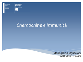 Chemochine E Immunità