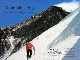 Mountaineering War and Peace at High Altitudes