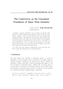 The Controversy on the Conceptual Foundation of Space-Time Geometry