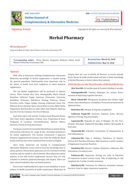 Herbal Pharmacy