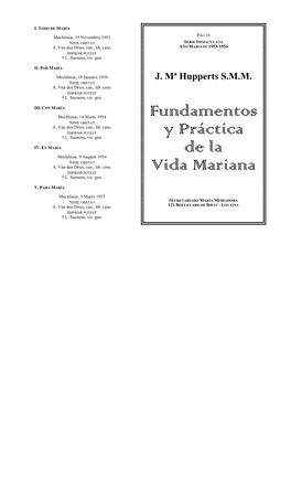 Fundamentos Y Práctica De La Vida Mariana