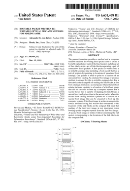 (12) United States Patent (10) Patent No.: US 6,631,468 B1 Von Below (45) Date of Patent: Oct