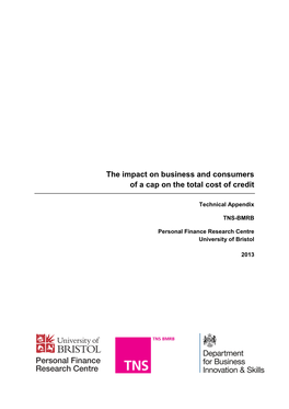 The Impact on Business and Consumers of a Cap on the Total Cost of Credit