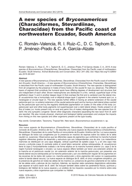 Characiformes, Stevardiinae, Characidae) from the Pacific Coast of Northwestern Ecuador, South America