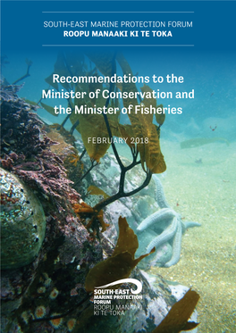 South-East Marine Protection Forum: Recommendations to Ministers, February 2018