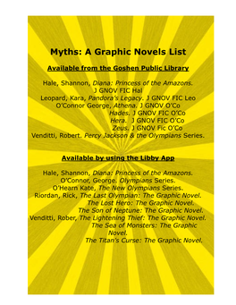 A Graphic Novels List