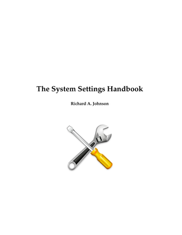 The System Settings Handbook