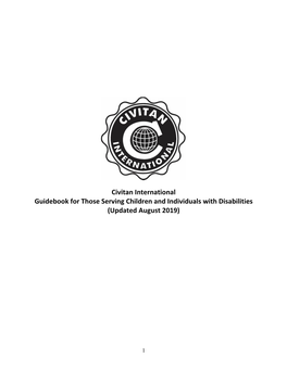 Civitan International Guidebook for Those Serving Children and Individuals with Disabilities (Updated August 2019)