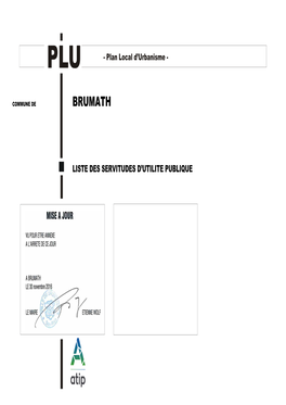 Tableau Des Servitudes D'utilité Publique Pour Une Commune