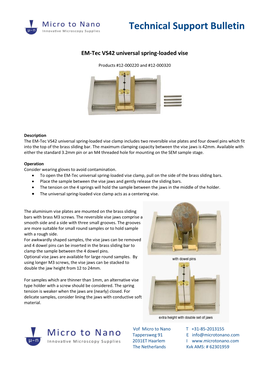 EM-Tec VS42 Universal Spring-Loaded Vise