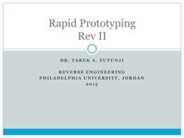 Rapid Prototyping Rev II