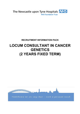 Locum Consultant in Cancer Genetics (2 Years Fixed Term)