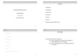 Network Administration IP Addresses