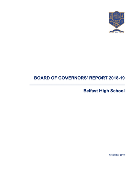 Board of Governors' Report 2018