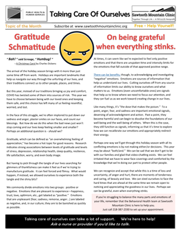 Gratitude Schmatitude