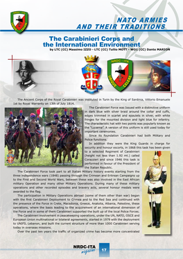 NATO ARMIES and THEIR TRADITIONS the Carabinieri Corps and the International Environment by LTC (CC) Massimo IZZO - LTC (CC) Tullio MOTT - WO1 (CC) Dante MARION