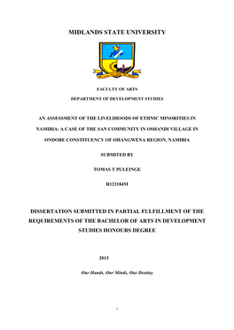 An Assessment of the Livelihoods of Ethnic Minorities In