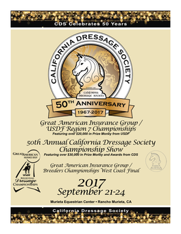 September 21-24 Murieta Equestrian Center • Rancho Murieta, CA