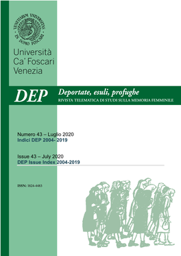 Numero 43 – Luglio 2020 Indici DEP 2004- 2019