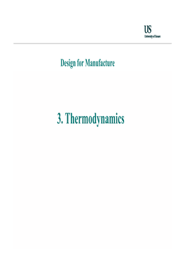 3. Thermodynamics Thermodynamics